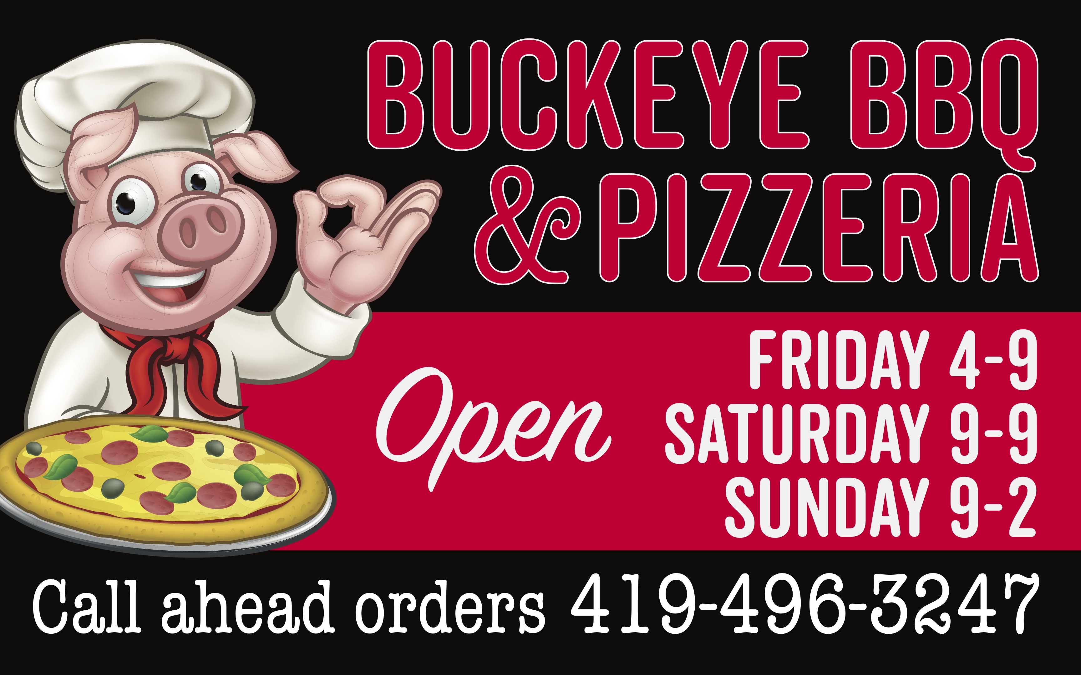 Buckeye BBQ and Pizzeria logo