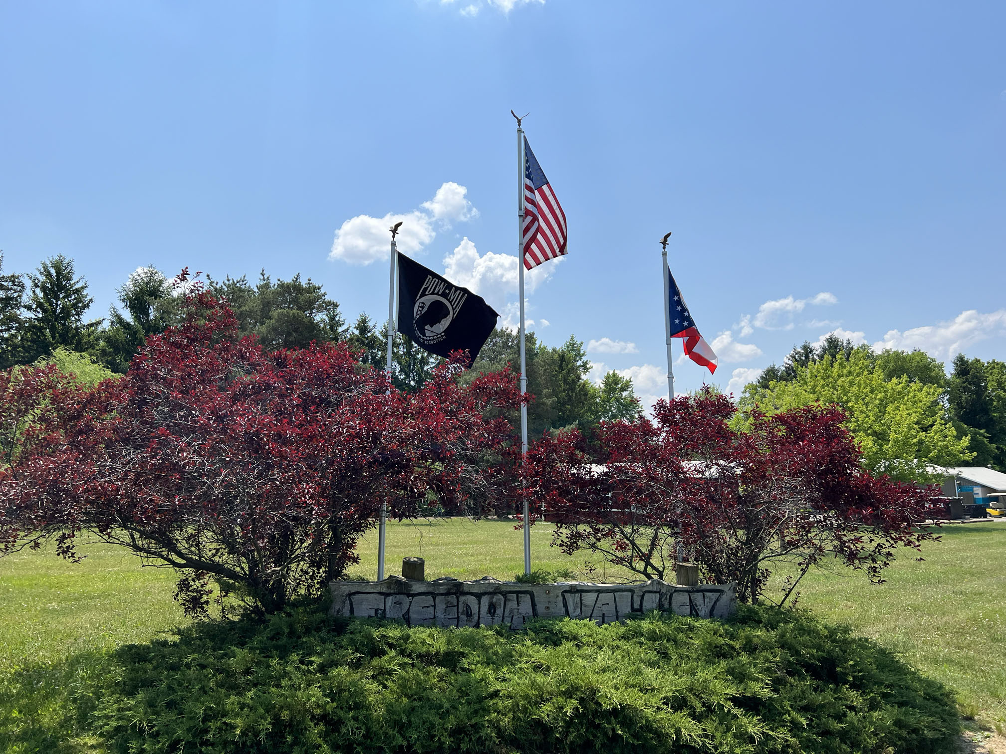 Freedom Valley Campground street sign