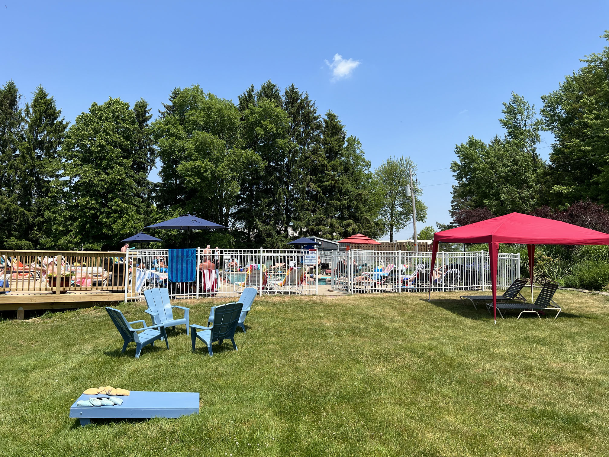 Afternoon view of the pool