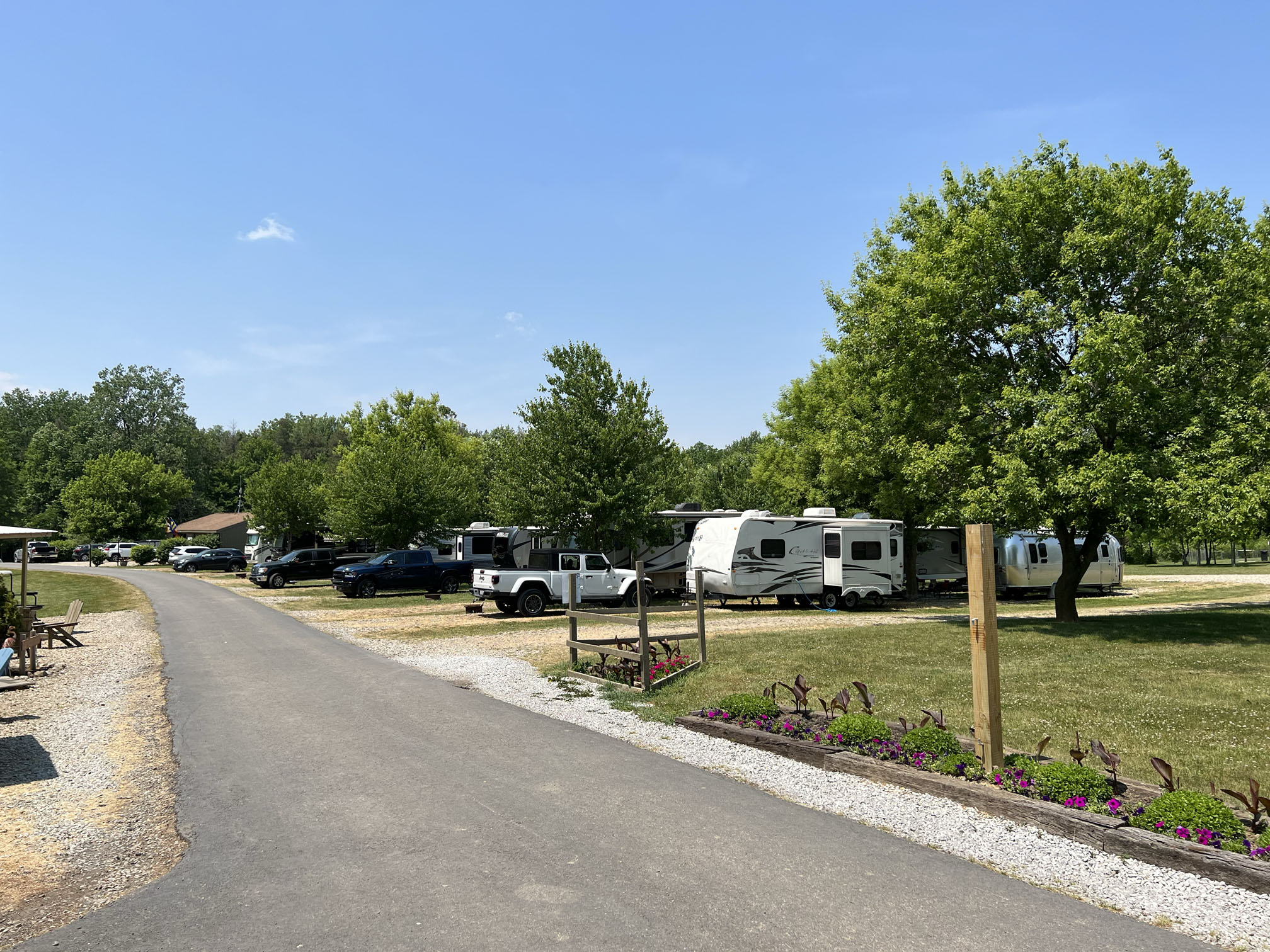 View of the camper pull through sites