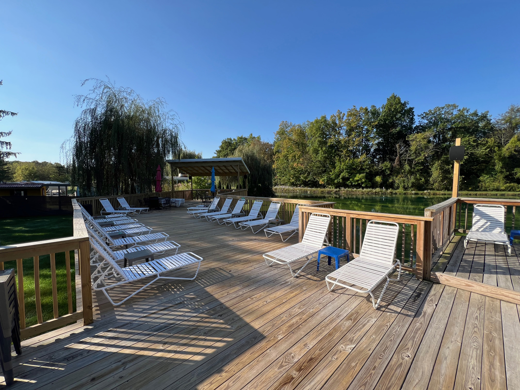 New Smoking Deck view towards the pond