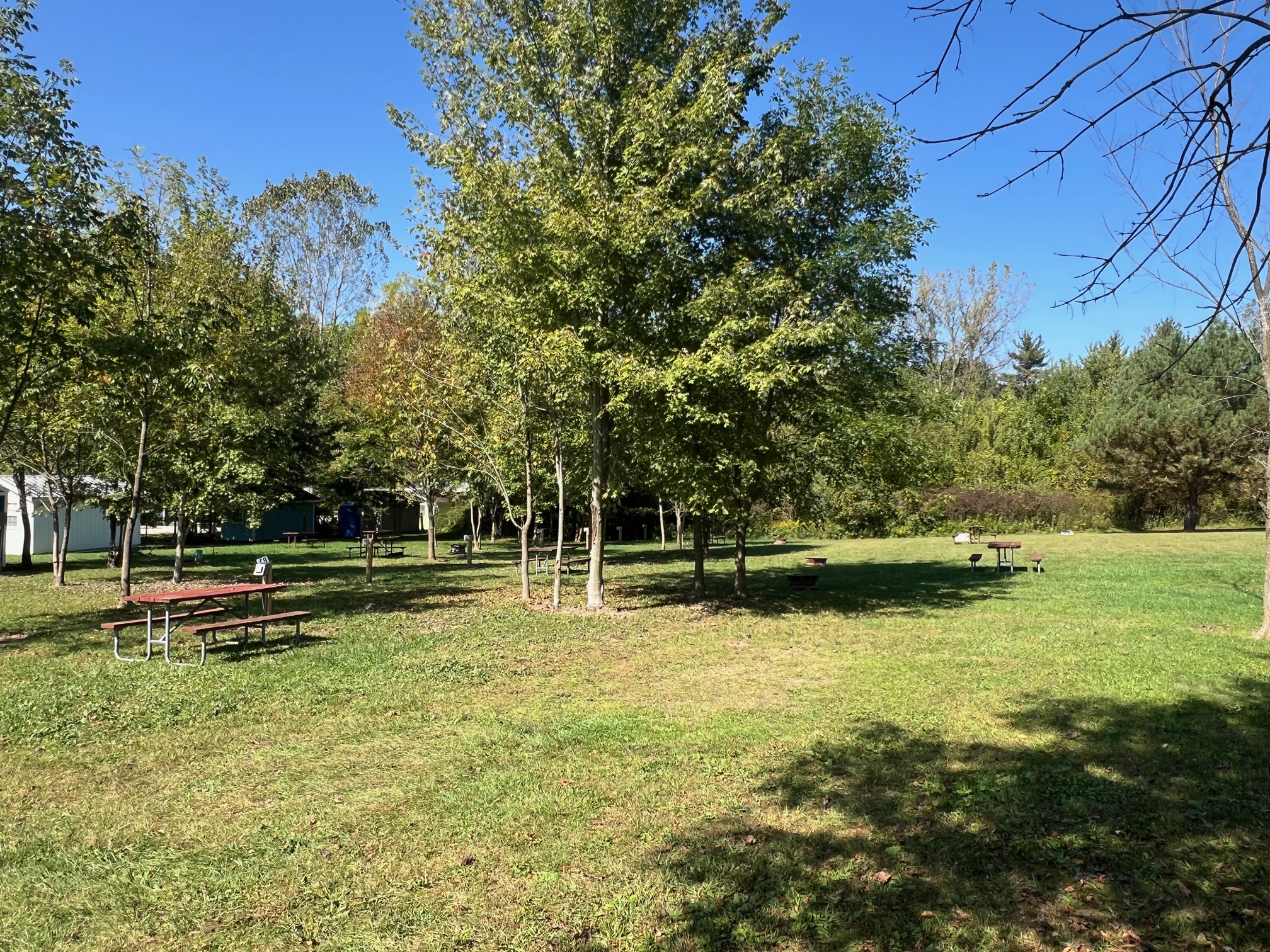 New tenting area up the hill