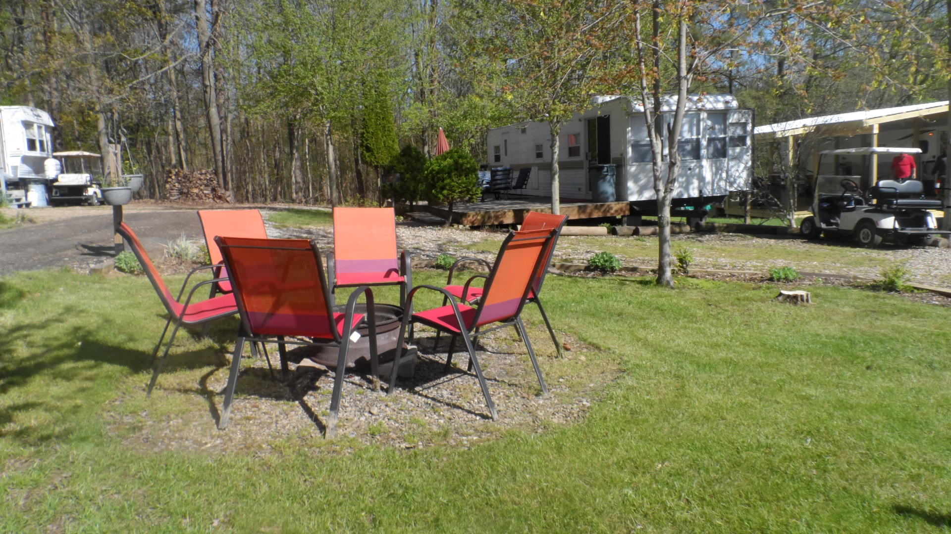 Deluxe trailer interior view of indoor shower