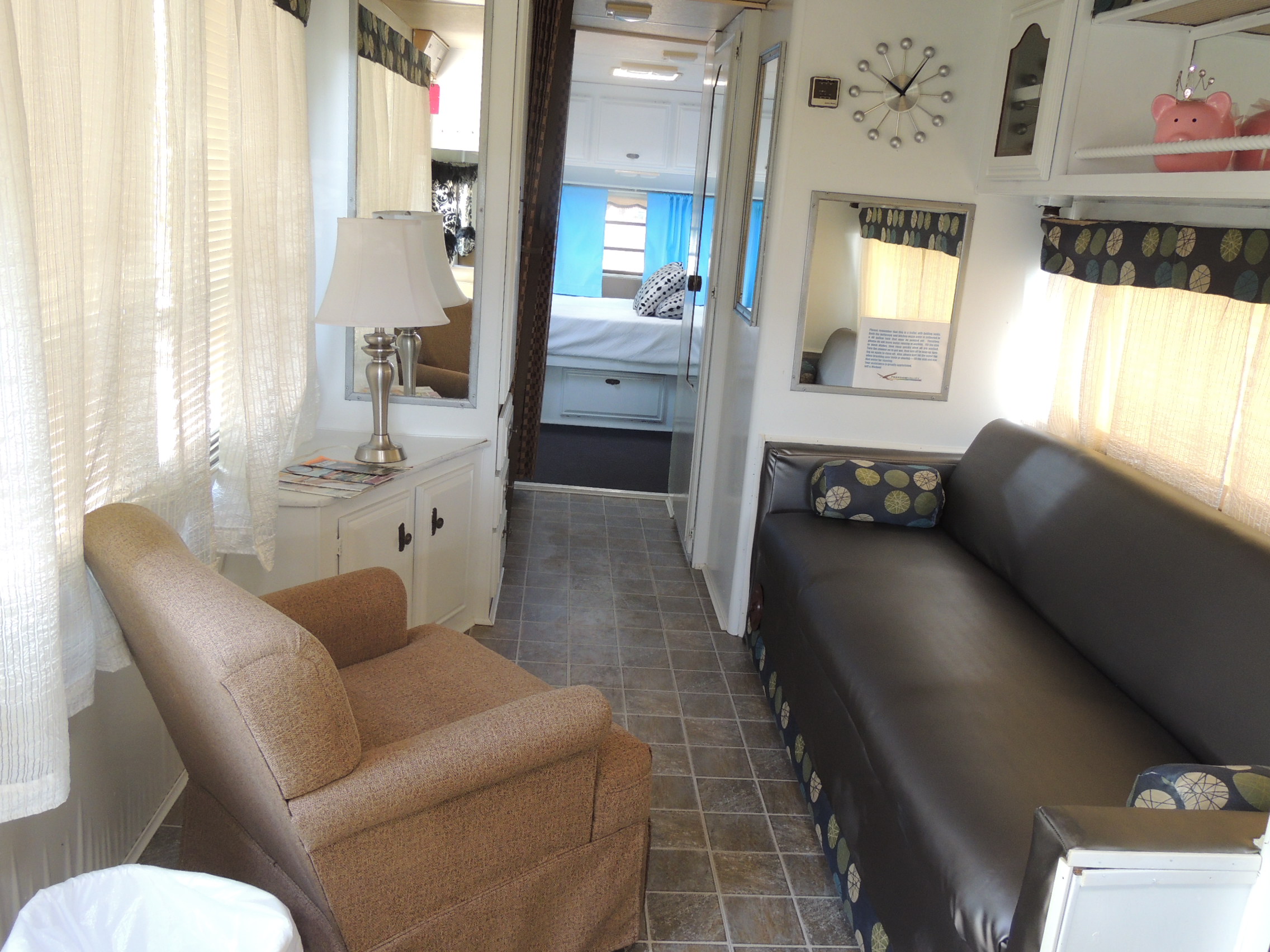 Retro Rental Trailer at Freedom Valley Campground